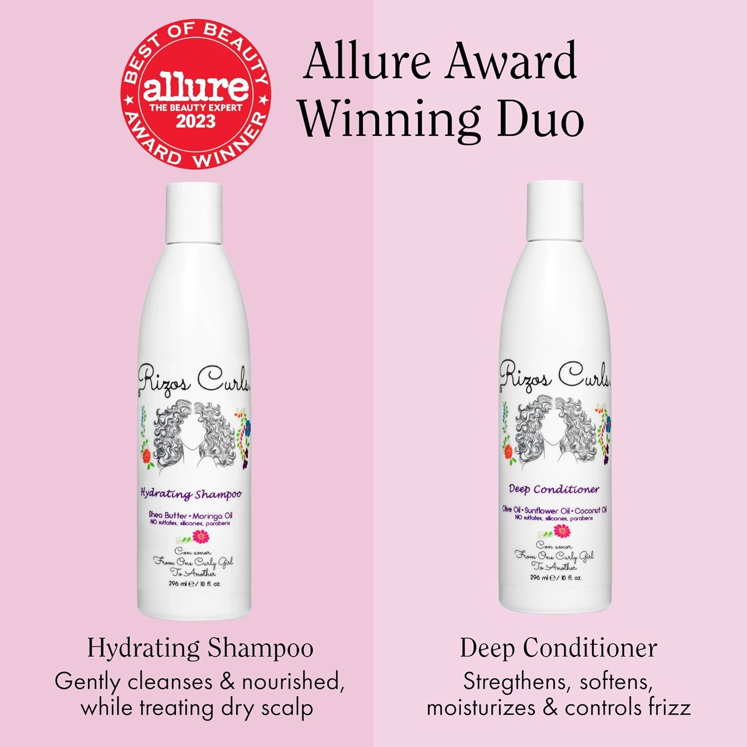 Rizos Curls Wash Day Bundle shampoo hidratante y acondicionador profundo