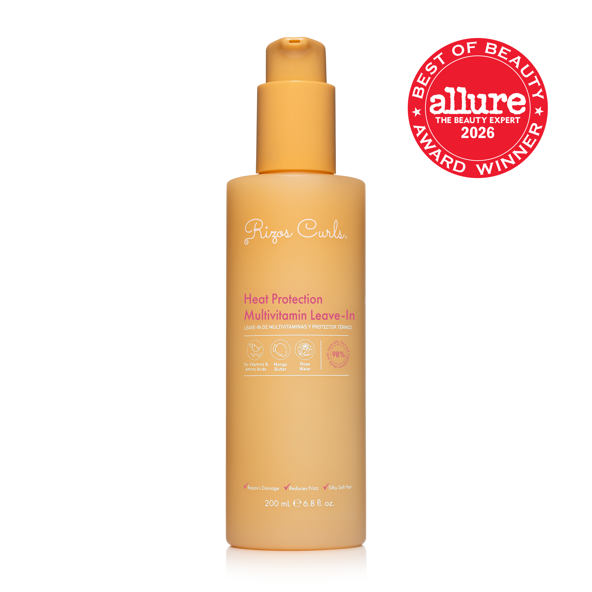 Envase de 200 mL de Rizos Curls Heat Protection Multivitamin Leave-In